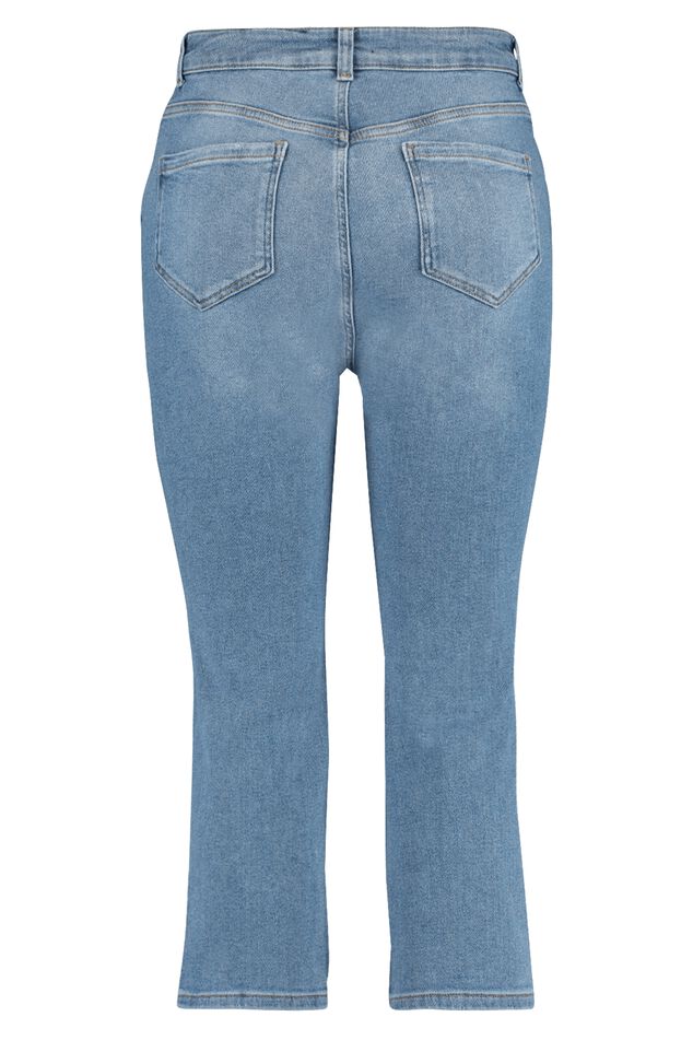 Dames Jeans met destroyed details Bleached Denim | MS Mode