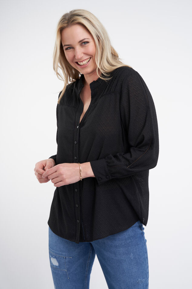Dames Semi-transparante blouse | MS Mode