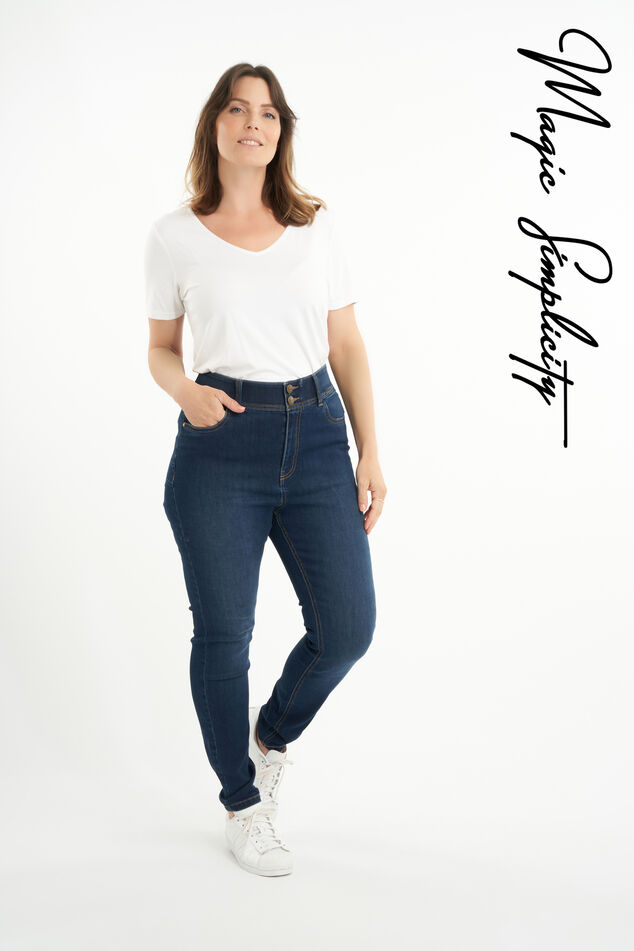 Dames Shaping Skinny Jeans SCULPTS Dark Denim | MS Mode