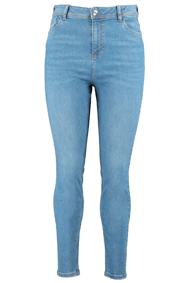 Dames Skinny leg high waist jeans CHERRY Stonewash Denim | MS Mode