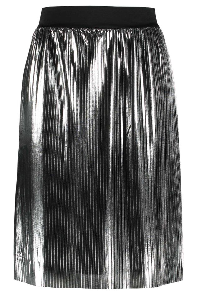 Dames Zilveren plissé rok | MS Mode