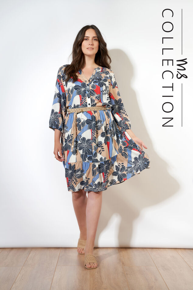 Dames A-lijn jurk met print | MS Mode