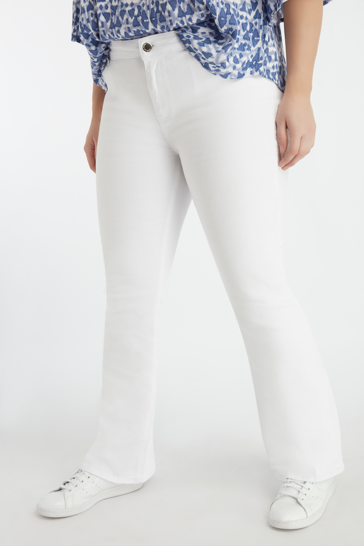 Dames Witte flared broek | MS Mode