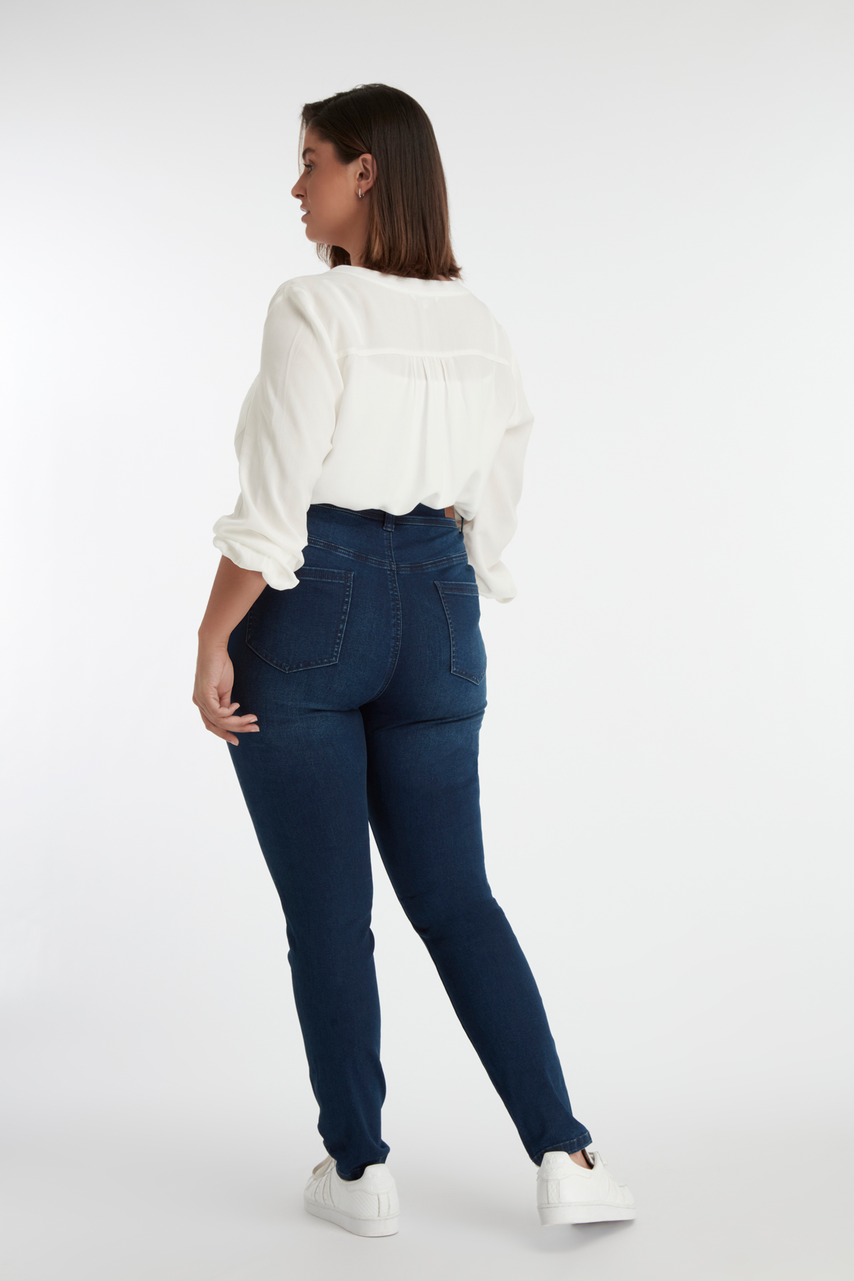 Dames Skinny leg high waist jeans CHERRY | MS Mode
