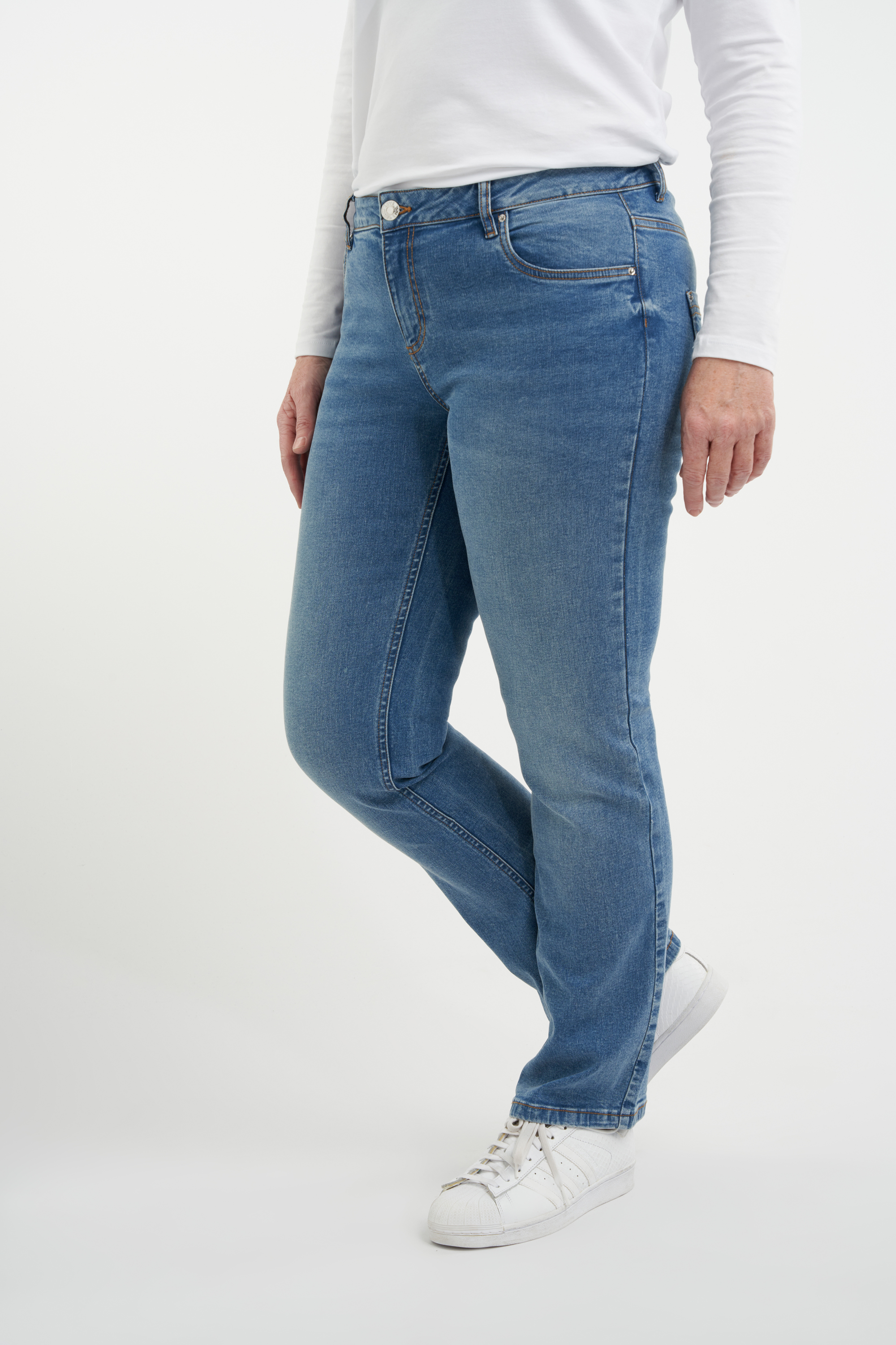Dames Straight leg jeans LILY Stonewash Denim | MS Mode