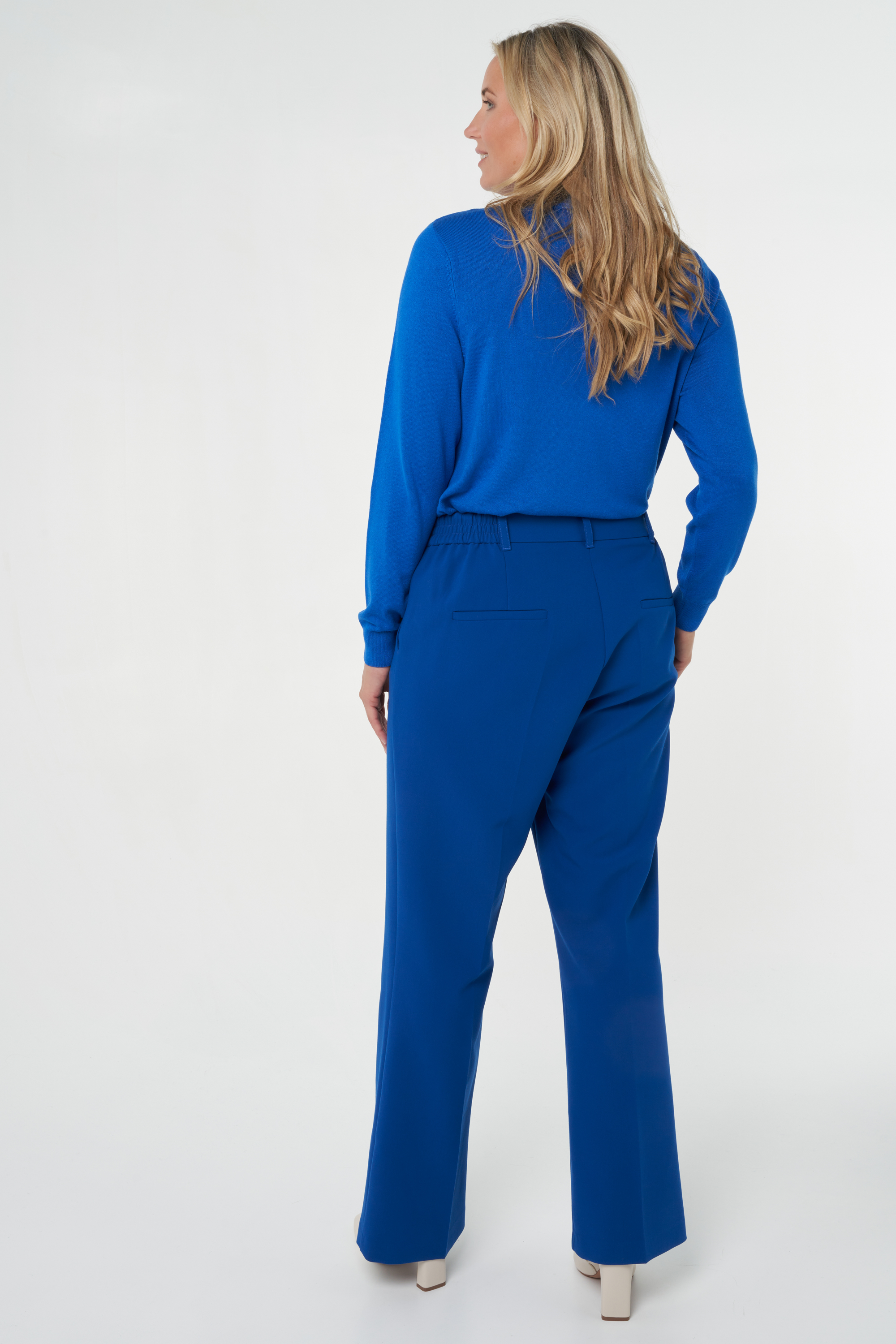 Dames Rechtvallende pantalon Kobalt blauw | MS Mode