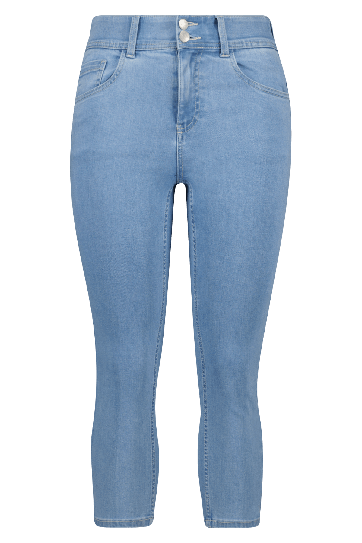 Dames Shaping Skinny Jeans SCULPTS capri lengte Bleached Denim | MS Mode