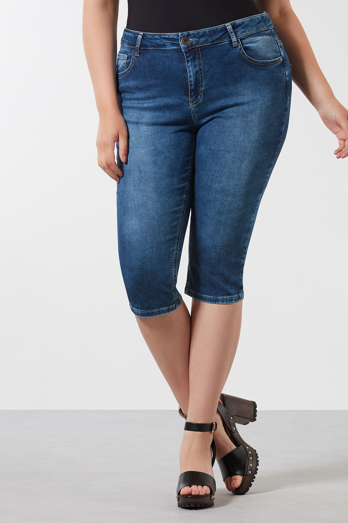 Dames Skinny leg capri jeans SHAPING | MS Mode