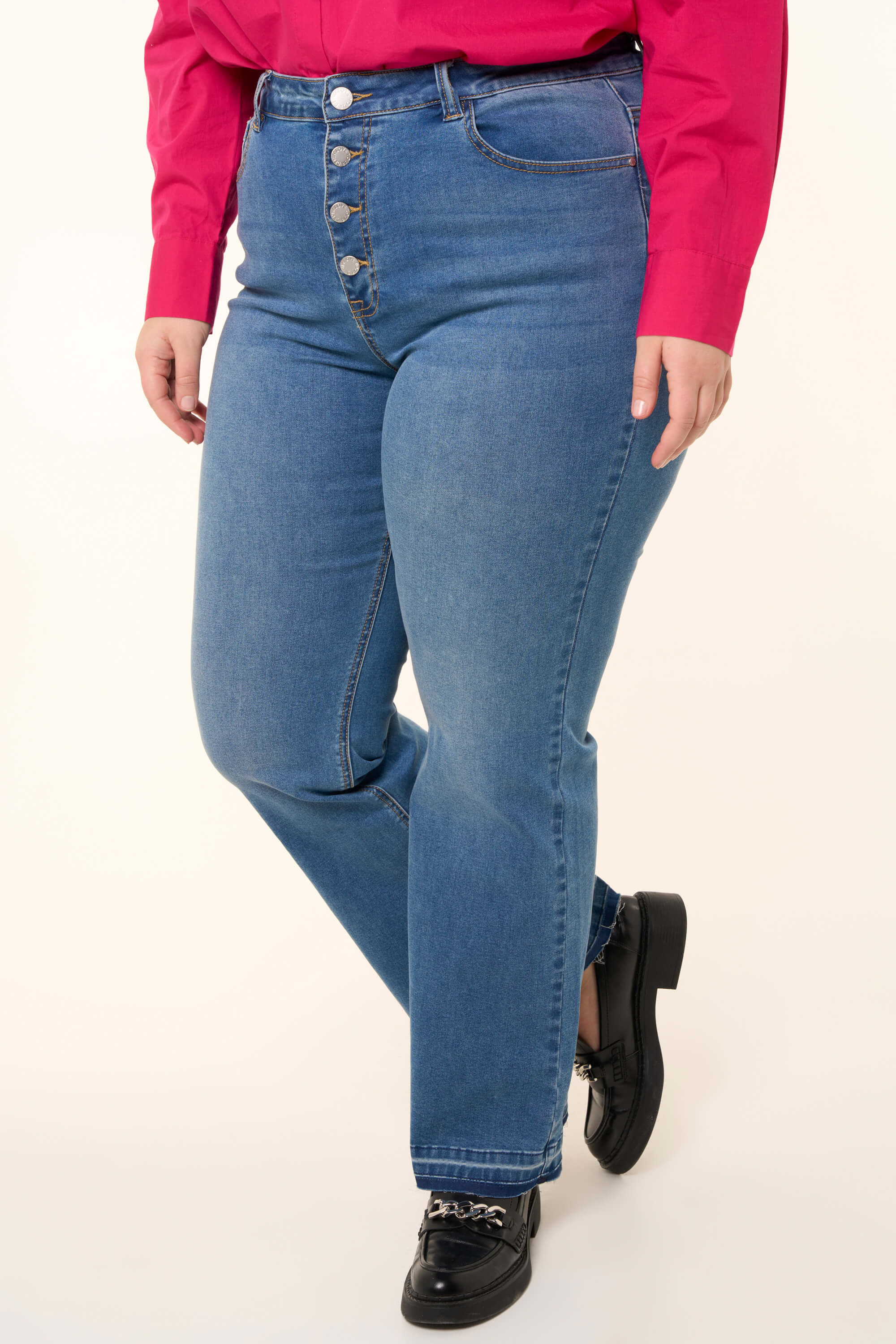 Dames Flared jeans Stonewash Denim | MS Mode
