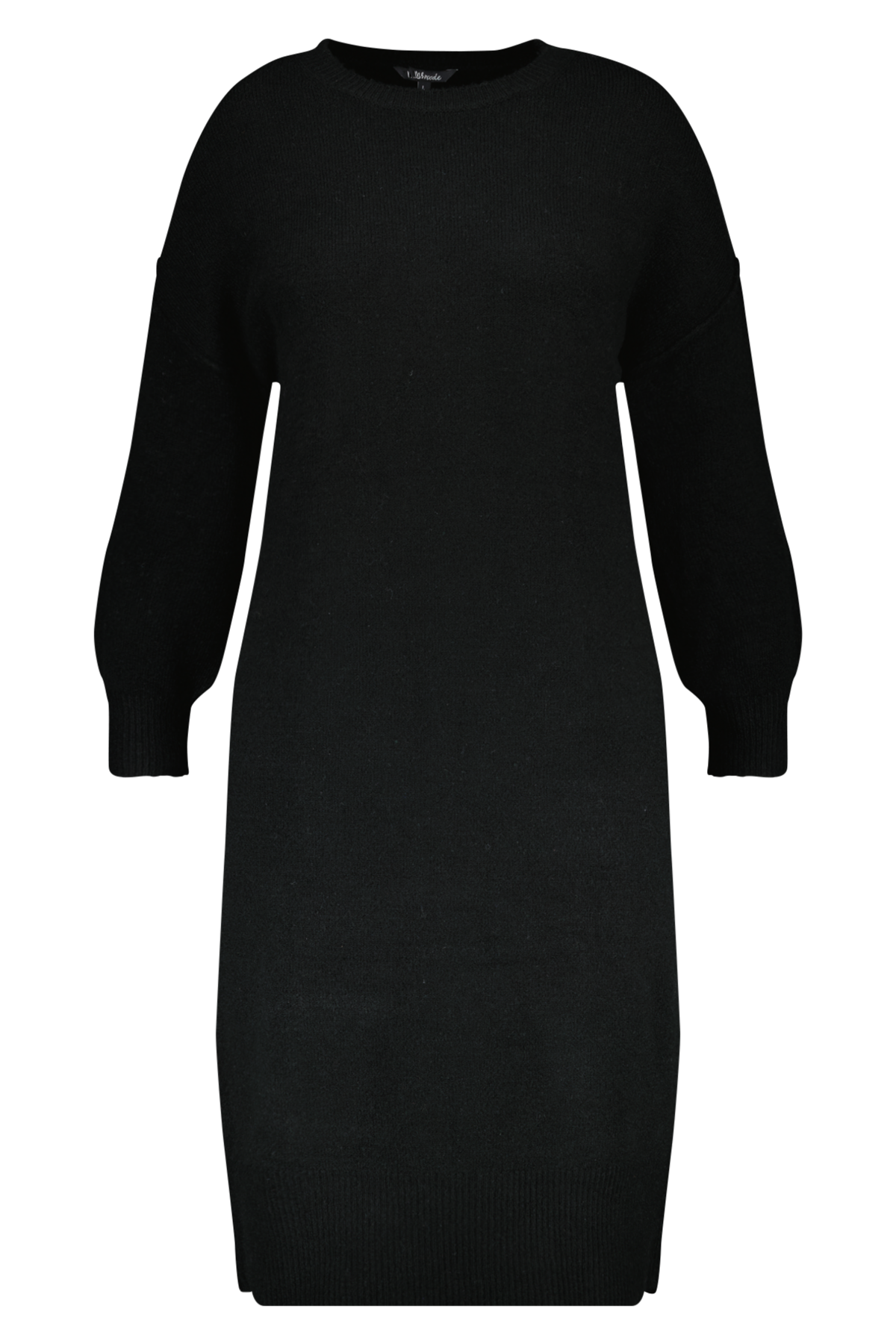 Dames Lange gebreide jurk Zwart bij MS Mode®